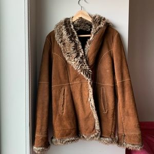 Suede/Faux Fur Jacket